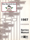 1987 Chevrolet Cavalier Factory Shop Repair Service Manual