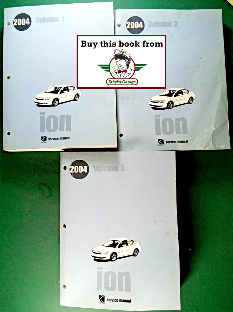 2004 Saturn ION Factory Shop Repair Service Manual Set