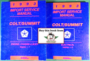1993 Dodge/Plymouth/Eagle Colt/Summit Factory Shop Repair Service & Electrical Manual 2 Vol. Set