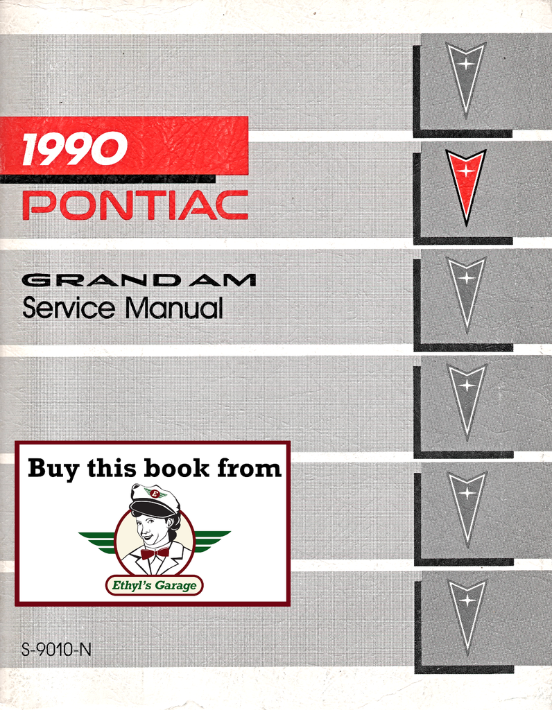 1990 Pontiac Grand Am Factory Shop Repair Service Manual