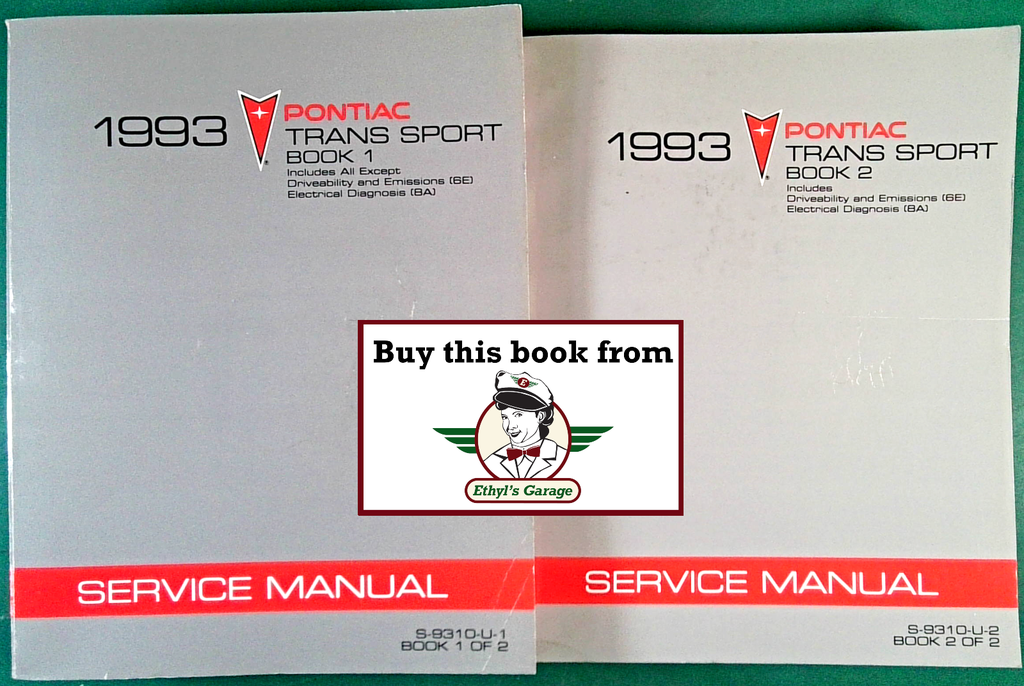 1993 Pontiac Trans Sport Factory Shop Repair Service Manual Set