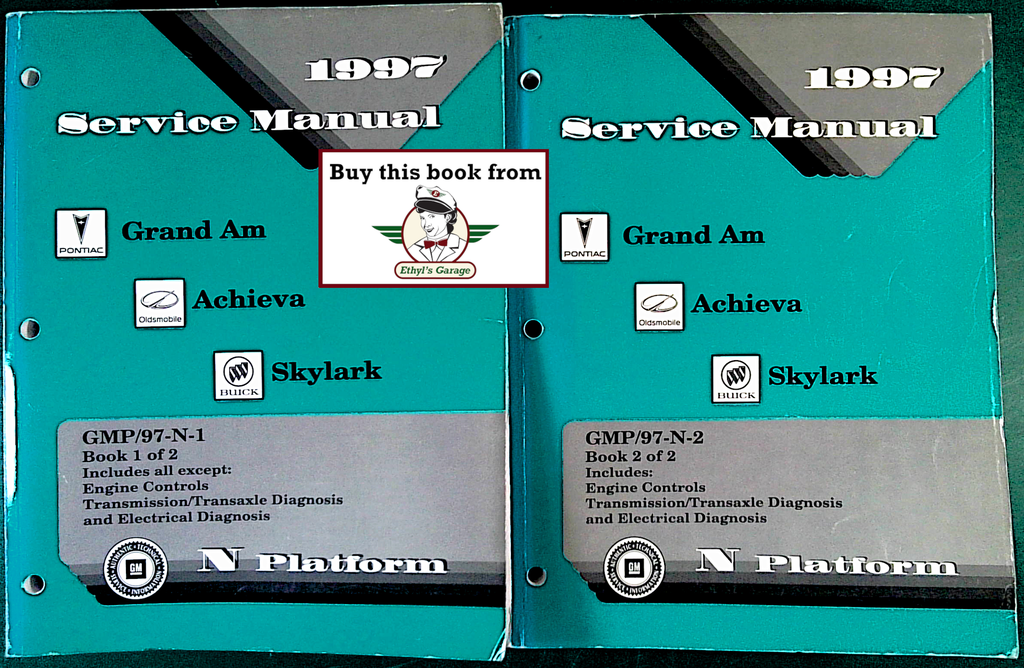 1997 Pontiac Grand Am, Oldsmobile Achieva, Buick Skylark Factory Shop Repair Service Manual Set