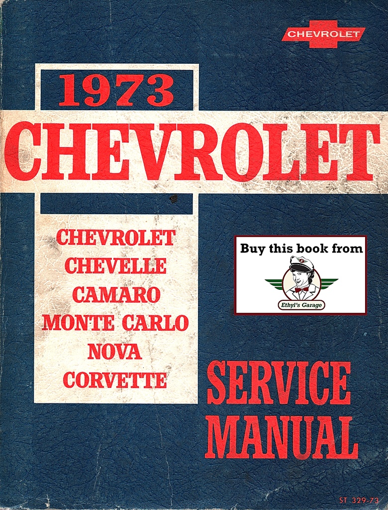 1973 Chevrolet Passenger Car Chassis Repair Maintenance Shop Service Manual