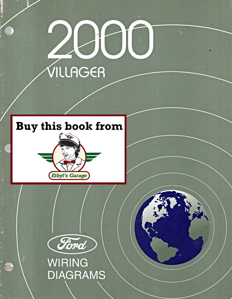 2000 Ford Mercury Villager Factory Electrical Wiring Diagrams Manual