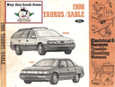 1986 Ford Taurus, Mercury Sable Factory Electrical Vacuum & Troubleshooting Wiring Diagrams Manual EVTM