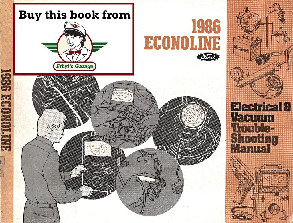 1986 Ford Econoline Factory Electrical Vacuum & Troubleshooting Wiring Diagrams Manual EVTM