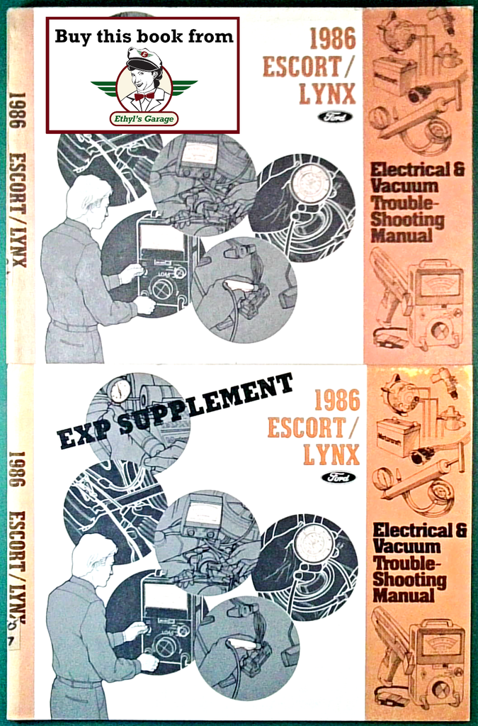 1986 Ford Escort & EXP, Mercury Lynx Factory Electrical & Vacuum Troubleshooting Wiring Diagrams Manual EVTM
