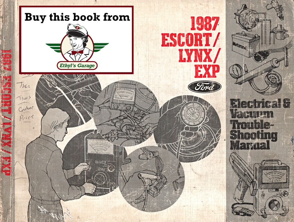1987 Ford Escort & EXP, Mercury Lynx Factory Electrical & Vacuum Troubleshooting Wiring Diagrams Manual EVTM