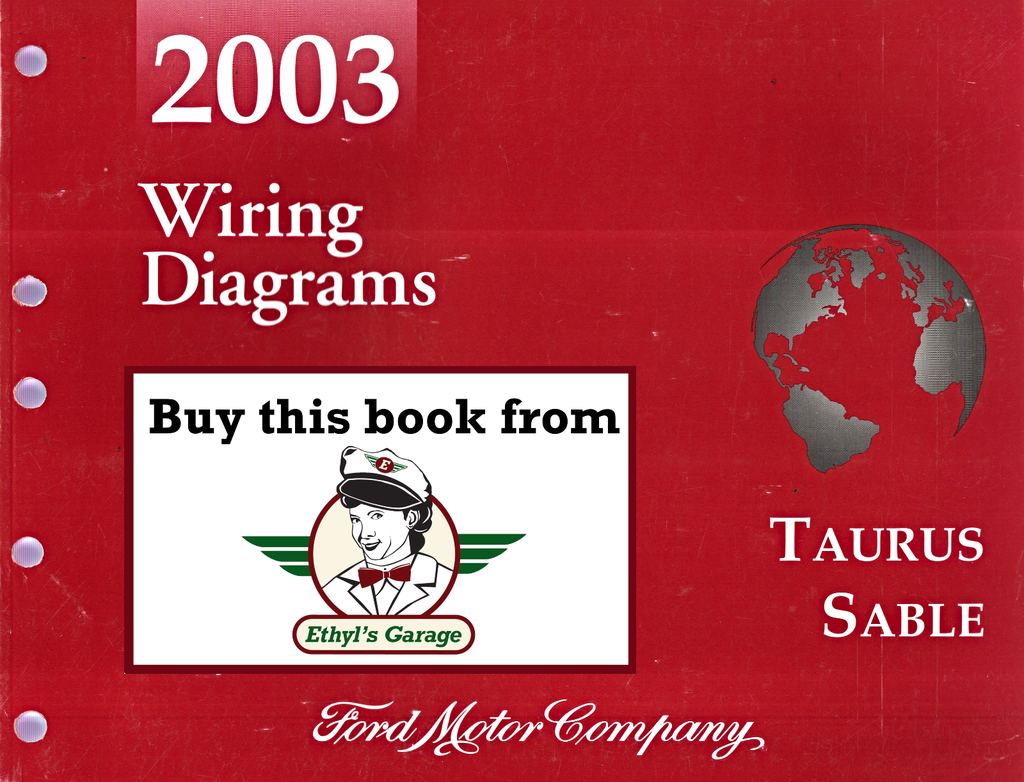 2003 Ford Taurus, Mercury Sable Factory Electrical Wiring Diagrams Manual