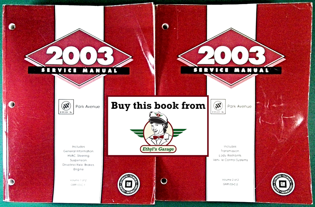 2003 Buick Park Avenue Factory Shop Repair Service Manual 2 Vol. Set