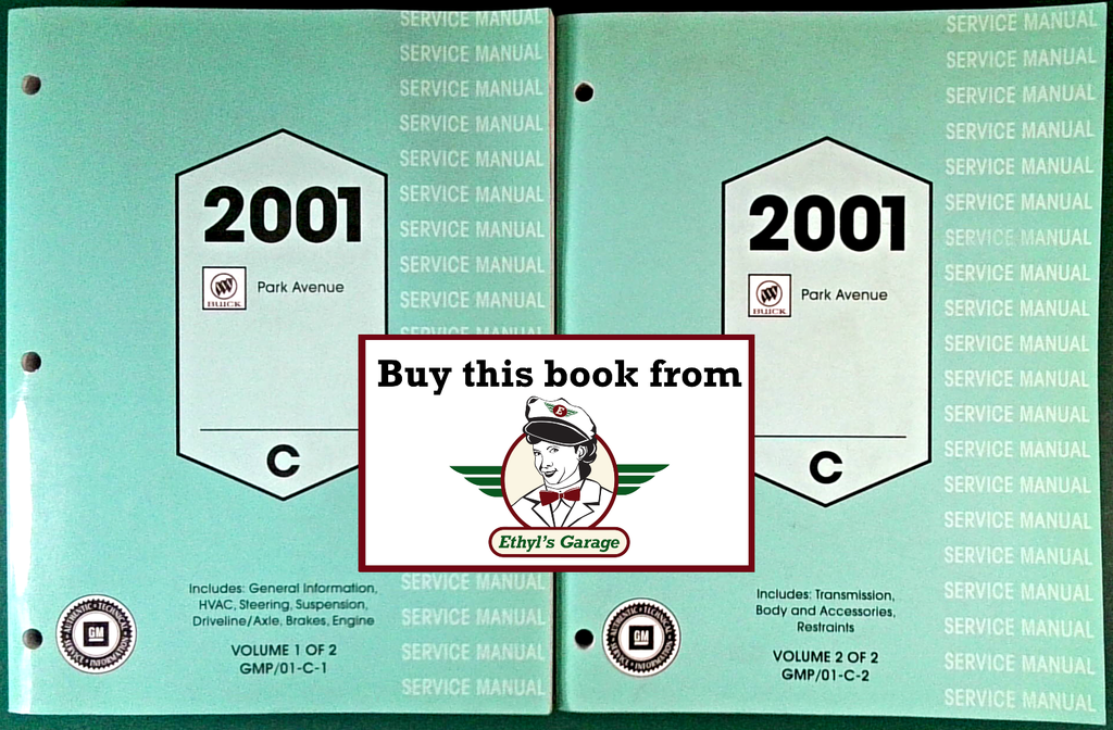 2001 Buick Park Avenue Factory Shop Repair Service Manual 2 Vol. Set