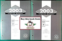 2003 Chevrolet Cavalier, Pontiac Sunfire Factory Shop Repair Service Manual 2 Vol. Set