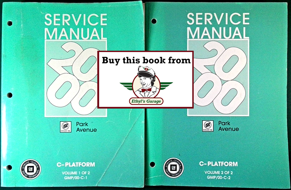2000 Buick Park Avenue Factory Shop Repair Service Manual 2 Vol. Set