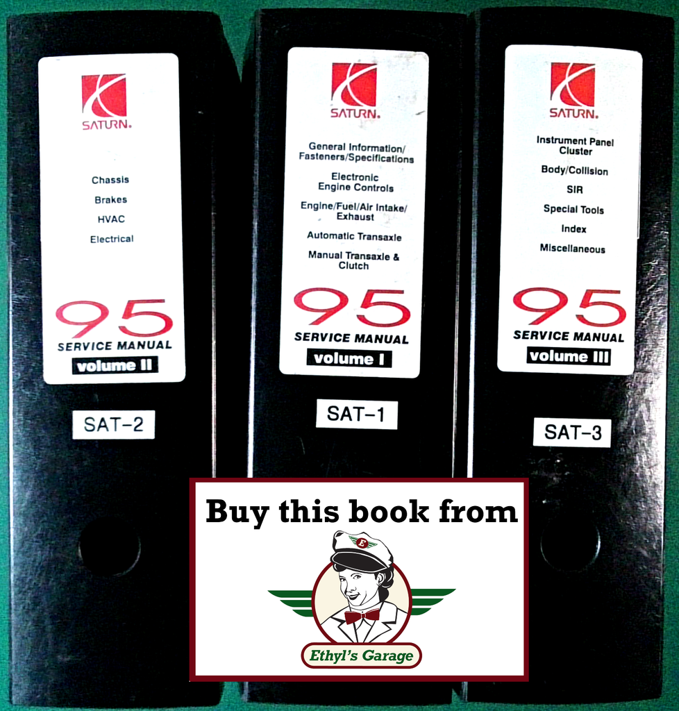 1995 Saturn Factory Shop Service Repair Manual Full 3 Volume Set--SC1, SC2, SL1, SL2, SW1, SW2