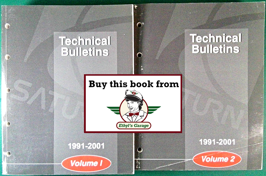 1991-2001 Saturn Factory Technical Bulletins Manual --SC1, SC2, SL1, SL2, SW1, SW2, LS1, LS2, LW1, LW2