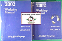 2002 Ford Ranger Factory Workshop Service Manual Set