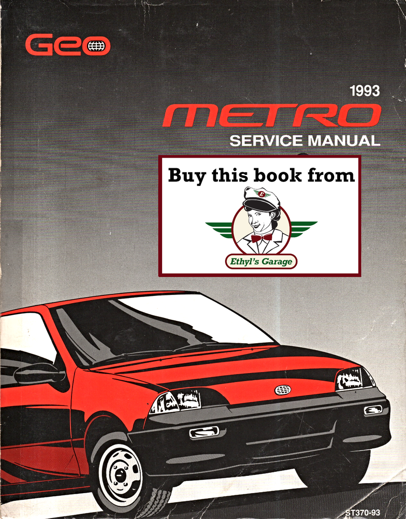 1993 Geo Metro Factory Shop Repair Service Manual