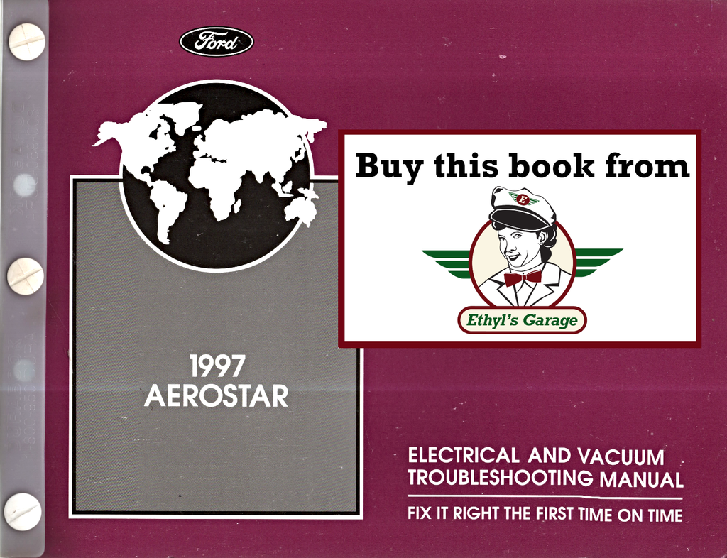 1997 Ford Aerostar Factory Electrical Vacuum & Troubleshooting Wiring Diagrams Manual EVTM