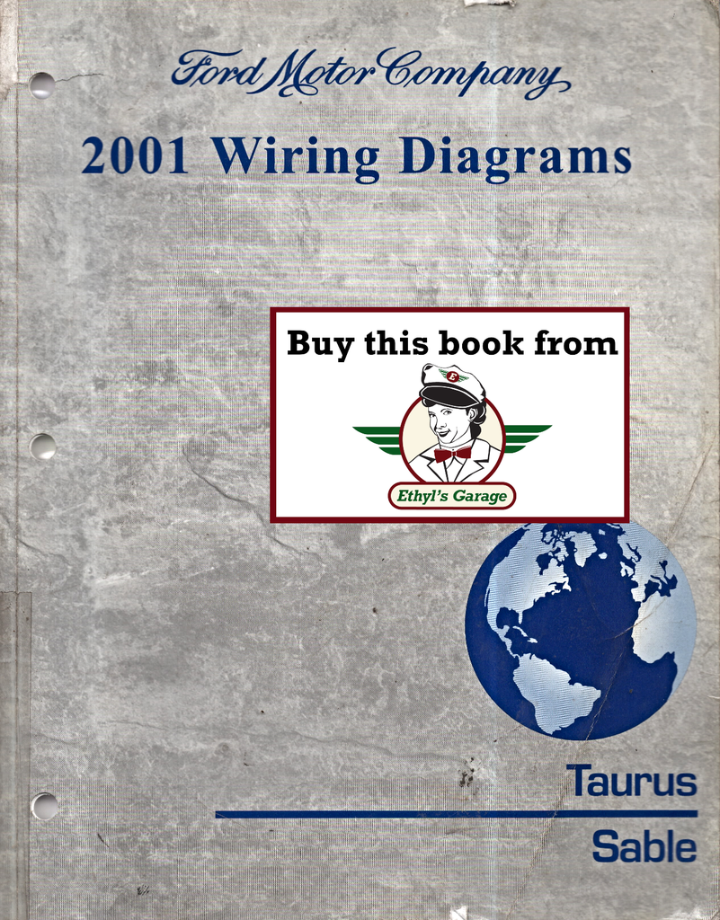 2001 Ford Taurus, Mercury Sable Factory Electrical Wiring Diagrams Manual