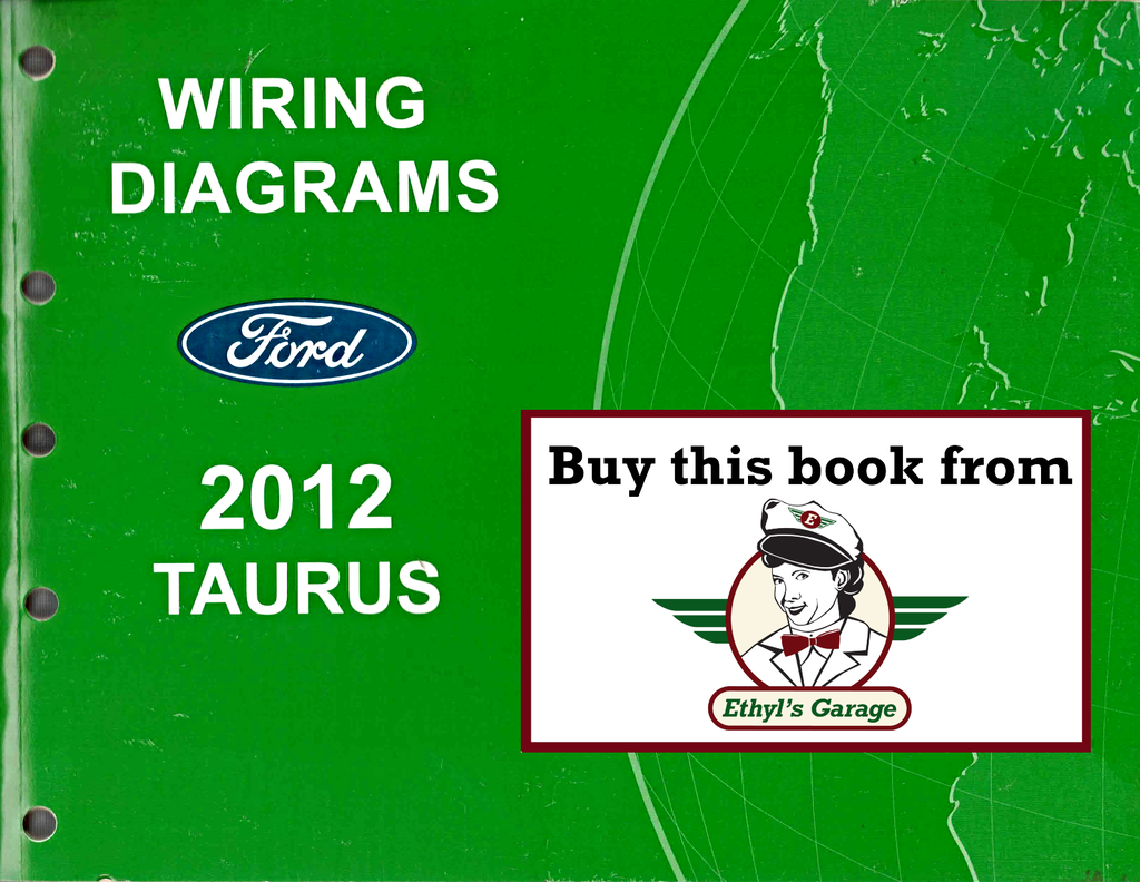 2012 Ford Taurus Factory Electrical Wiring Diagrams Manual