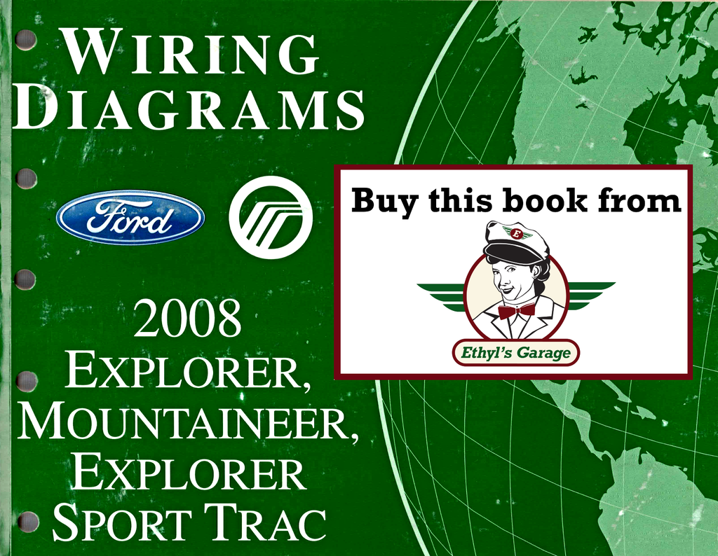 2008 Ford Explorer, Explorer Sport Trac, Mercury Mountaineer Factory Electrical Wiring Diagrams Manual
