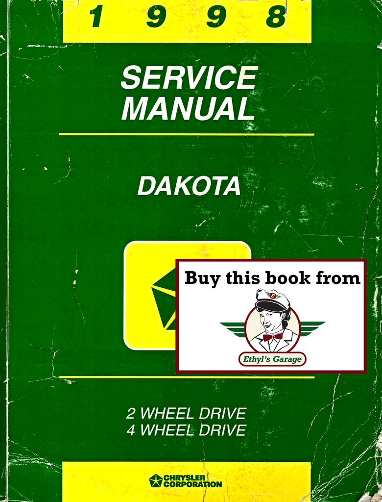 1998 Dodge Dakota Factory Service Shop Repair Manual