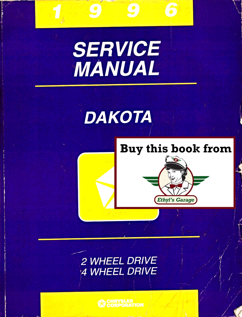 1996 Dodge Dakota Factory Service Shop Repair Manual