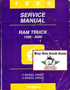 1996 Dodge RAM Truck 1500, 2500, 3500 BR Platform Factory Service Shop Repair Manual