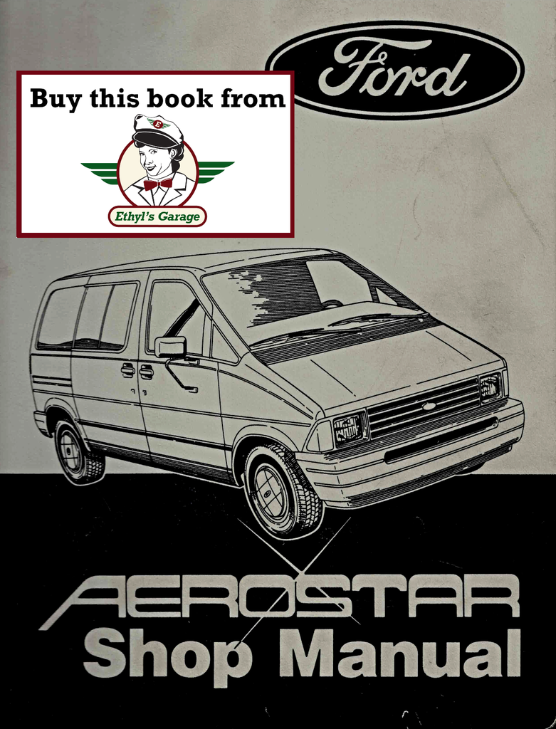 1986 Ford Aerostar Factory Shop Service Manual