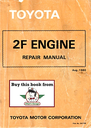 1975-1988 Toyota 2F Engine Factory Shop Service Repair Manual--Land Cruiser, Pickup