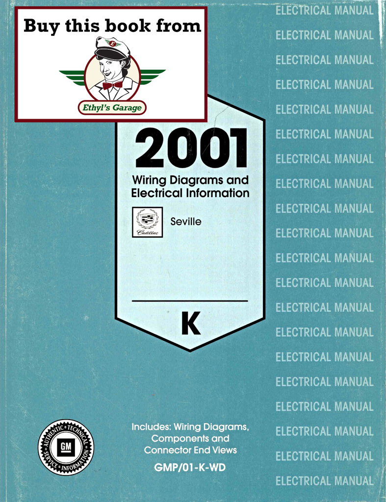 2001 Cadillac Seville (K Platform) Factory Wiring Diagrams Manual