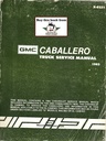 1982 GMC Caballero, Chevrolet El Camino Factory Repair Shop Service Manual