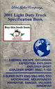 2001 Ford Light Duty Truck Factory Specification Book--F-150 to FSD-550 Pickup, Ranger, Econoline, Escape, Excursion, Expedition/Navigator, Explorer/Explorer Sport/Explorer Sport Trac/Mountaineer, Villager, Windstar, Motorhome
