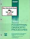 1989 Chrysler/Dodge/Plymouth 3.0L E.F.I. C & A Body Powertrain Diagnostic Procedures Factory Service Manual