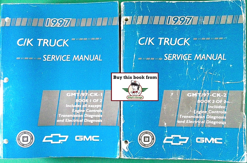 1997 Chevrolet/GMC C/K Truck Factory Service Shop Manual 2 Vol. Set—C/K Pickup, Yukon, Tahoe, Suburban