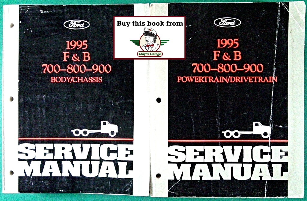 1995 Ford F & B 700-800-900 Original OEM Factory Shop Repair Maintenance Service Manual 2 Vol Set