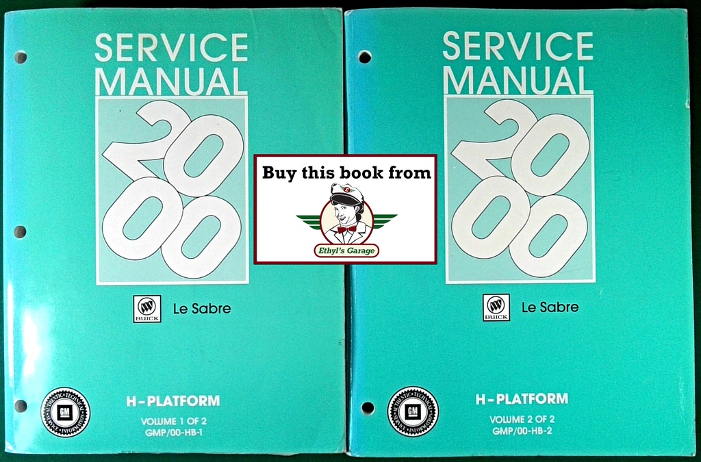 2000 Buick LeSabre Factory Shop Repair Service Manual 2 Vol. Set