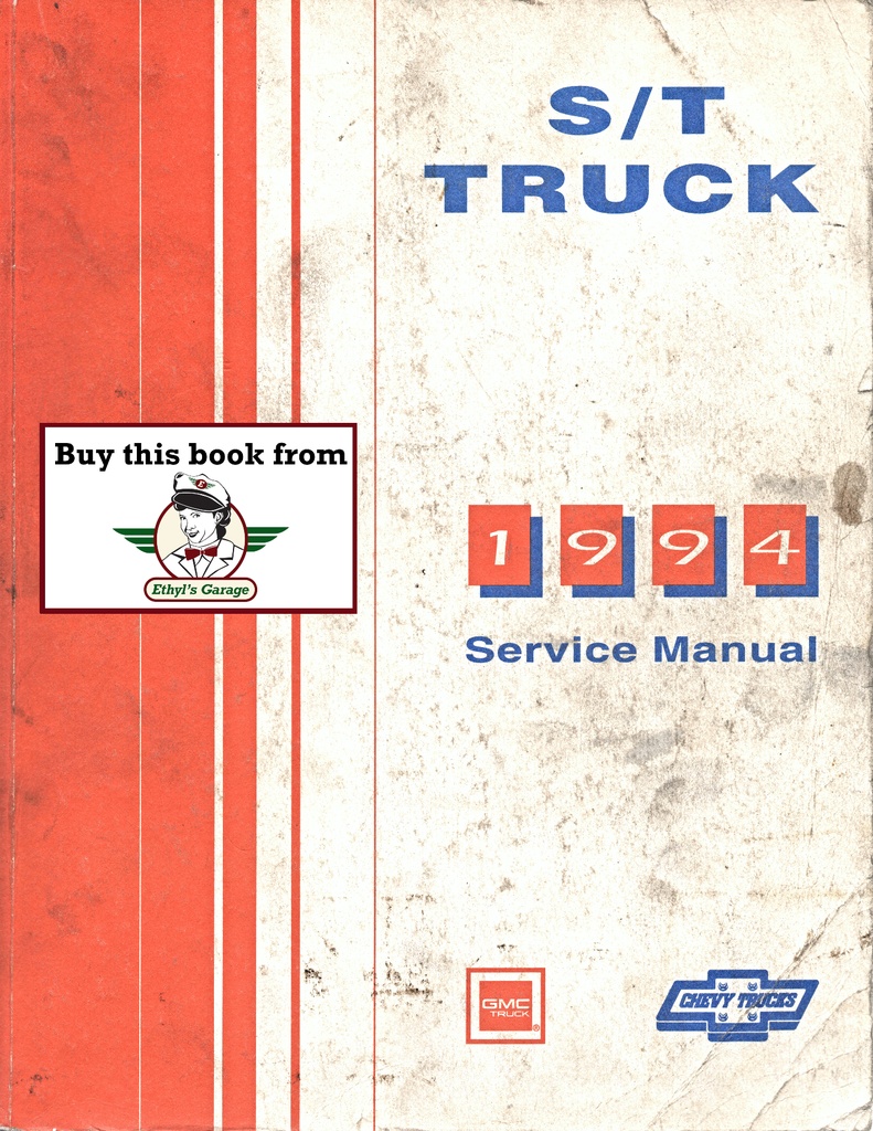 1994 Chevrolet/GMC S/T S-10 S-15 Pickup Sonoma Blazer Jimmy Factory Shop Repair Service Manual