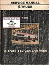1986 GMC Truck Light Duty S-15 Pickup Jimmy S Series Models Shop Repair Service Manual