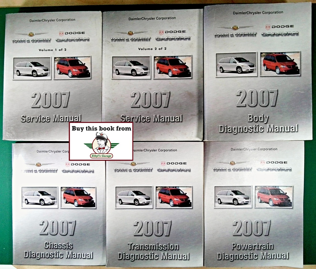 2007 Chrysler Town & Country and Dodge Caravan Original OEM Shop Repair Maintenance Service Manuals Complete 6 Vol. Set