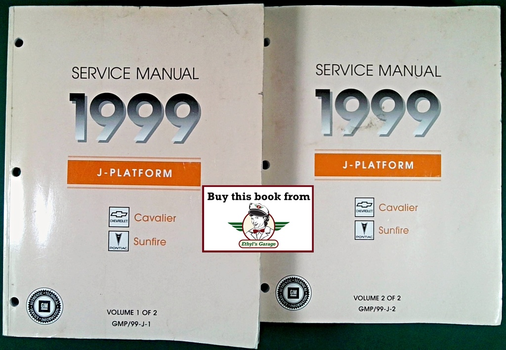 1999 Chevrolet Cavalier Pontiac Sunfire Factory Shop Repair Service Manual 2 Vol. Set