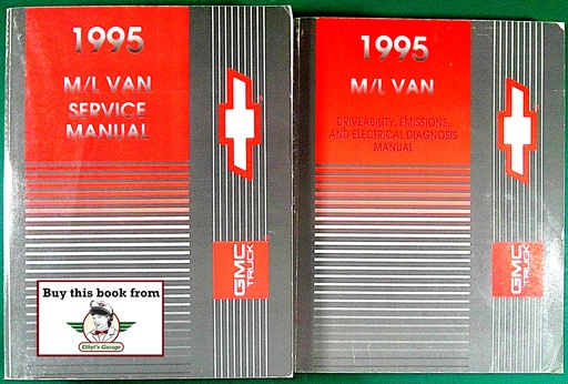 [GMT/95-ML-1A/2] 1995 Chevrolet/GMC Astro/Safari M/L Van Factory Service Shop Manual+Tune Up/Electrical Set