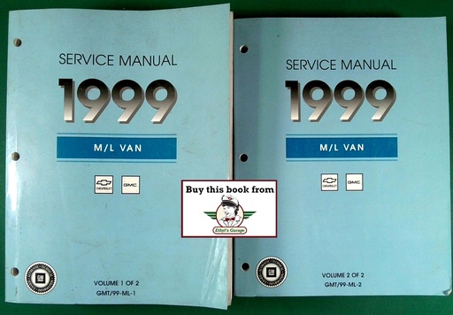 [GMT/99ML1A/2] 1999 Chevrolet Astro, GMC Safari M/L Van OEM Factory Shop Service Manual 2 Vol Set