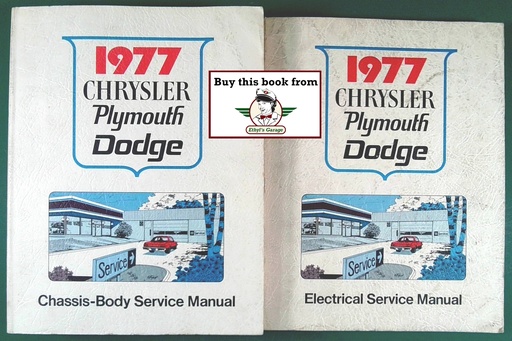[MOP197781-070-7701A/2] 1977 Chrysler/Plymouth/Dodge Shop Repair Service Manual Set Charger SE/Volare/Fury/Crestwood/New Yorker+all cars