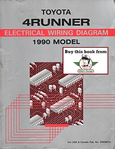 [TO1990EWD067UA] 1990 Toyota 4Runner OEM Electrical Wiring Diagram Manual