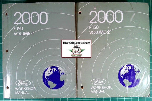 [FCS12272001A/2] 2000 Ford F-150 OEM Factory Shop Repair Service Workshop Manual Complete 2 Vol. Set