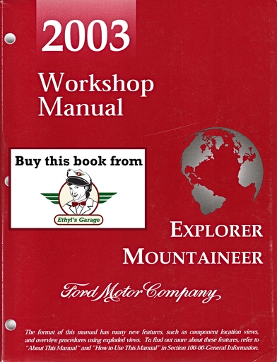 [FOR2003FCS1219903A] 2003 Ford Explorer and Mercury Mountaineer Original OEM Factory Shop Service Workshop Manual