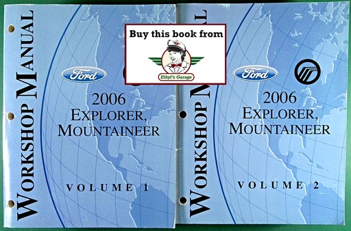 [FOR2006FCS12199061/2/A/2] 2006 Ford Explorer, Mercury Mountaineer Original Factory Service Workshop Manual Set