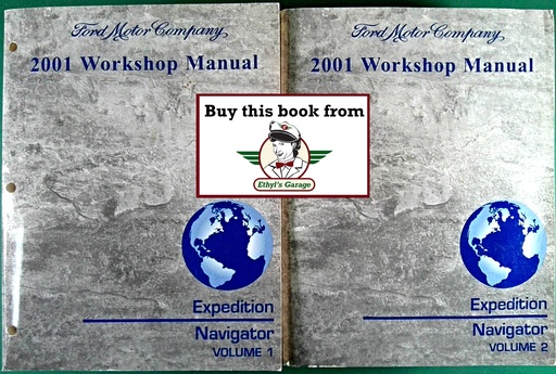 [FOR2001FCS1256101/2/A/2] 2001 Ford Expedition and Lincoln Navigator OEM Factory Shop Repair Service Workshop Manual Complete 2 Vol. Set