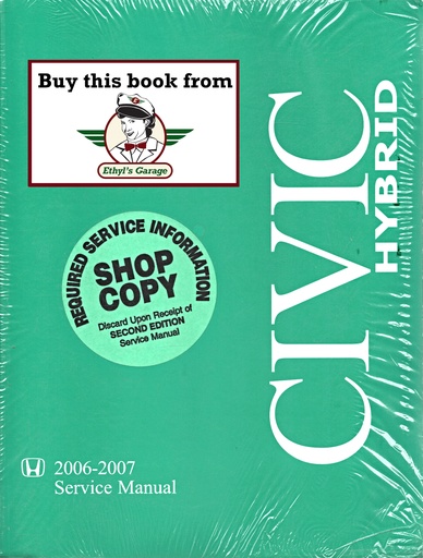 [HON2006200761SNC01A] 2006-2007 Honda Civic Hybrid Shop Service Repair Manual